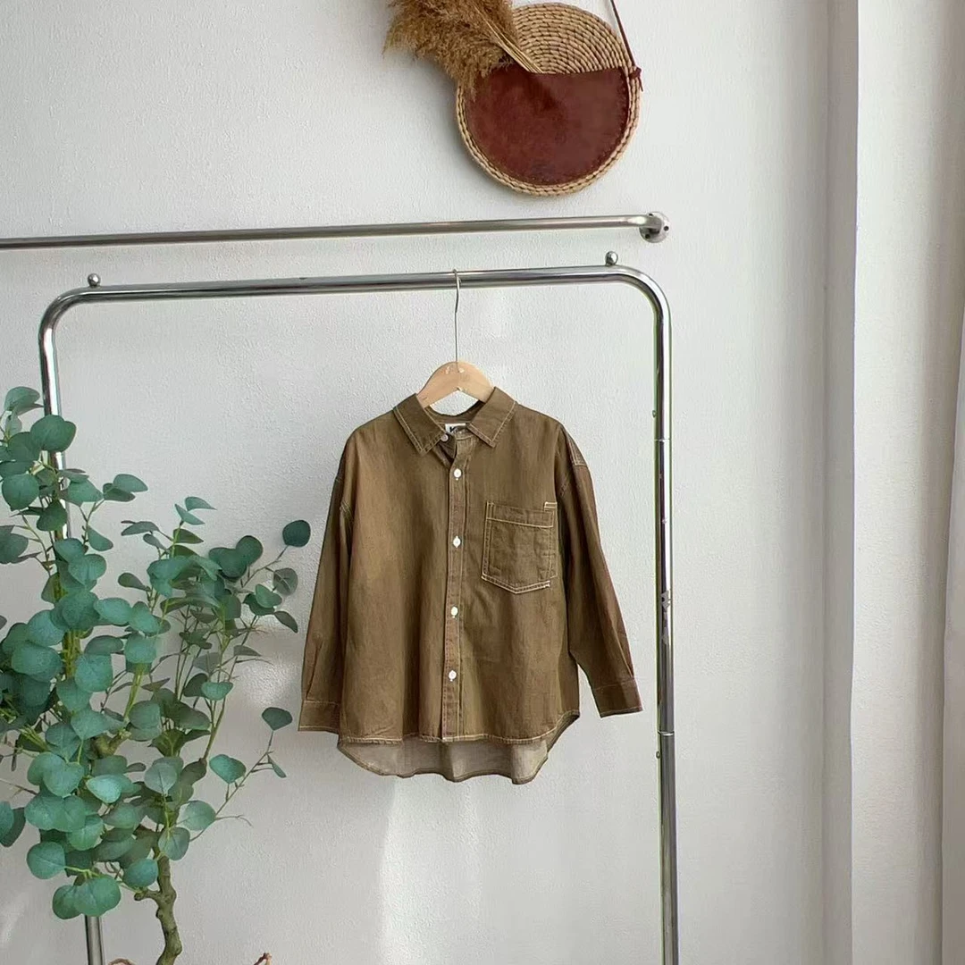 1055锁咖色衬衣外套