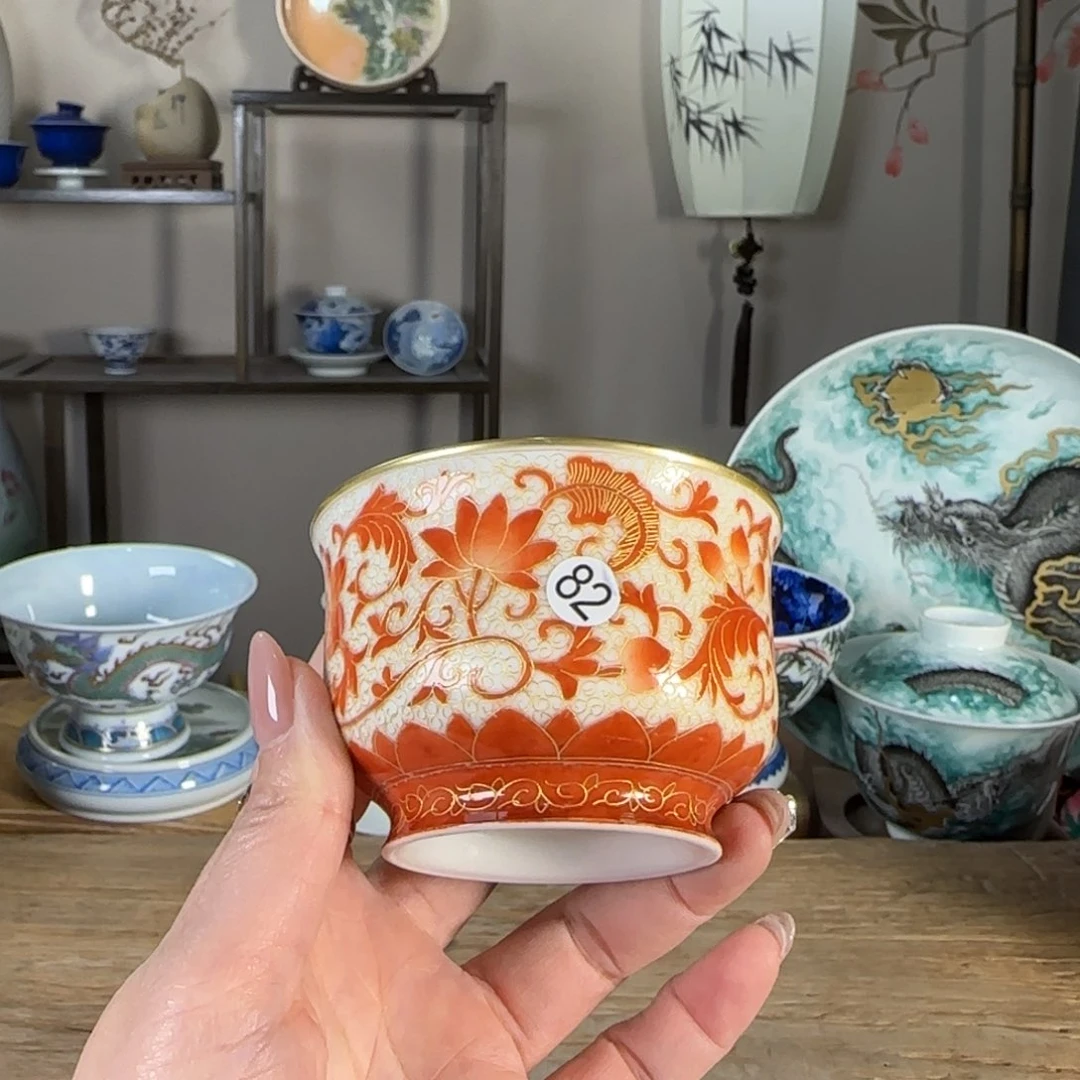 杯景德镇陶瓷柴烧多人