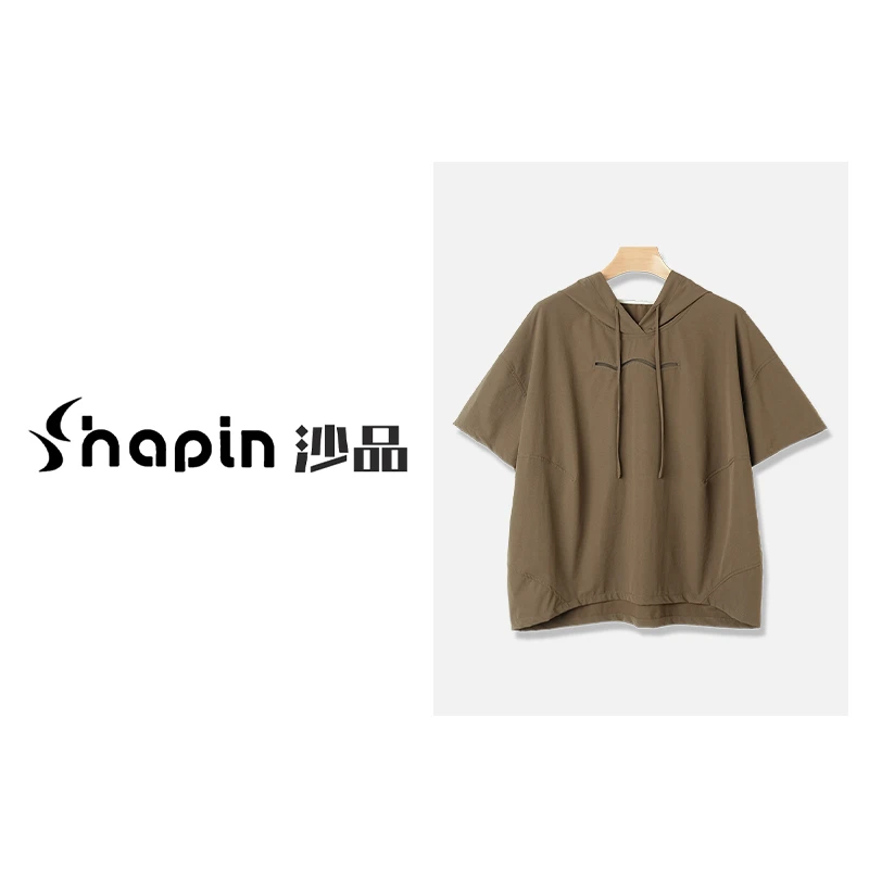 设计感时尚镂空连帽T恤休闲通勤短袖女BXY2252160