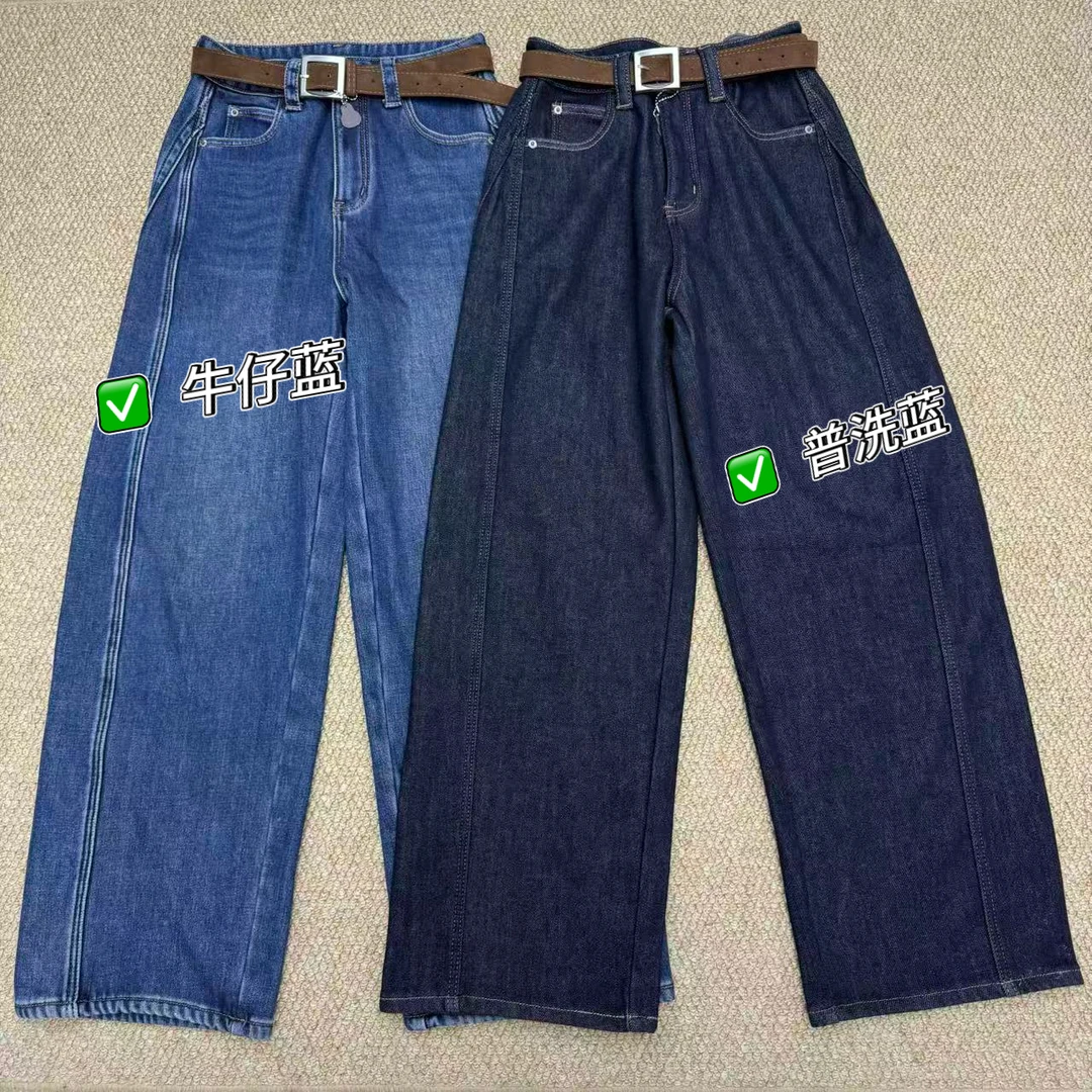 静静推荐 冬季新款显瘦“弯刀裤”加绒加厚牛仔裤5651