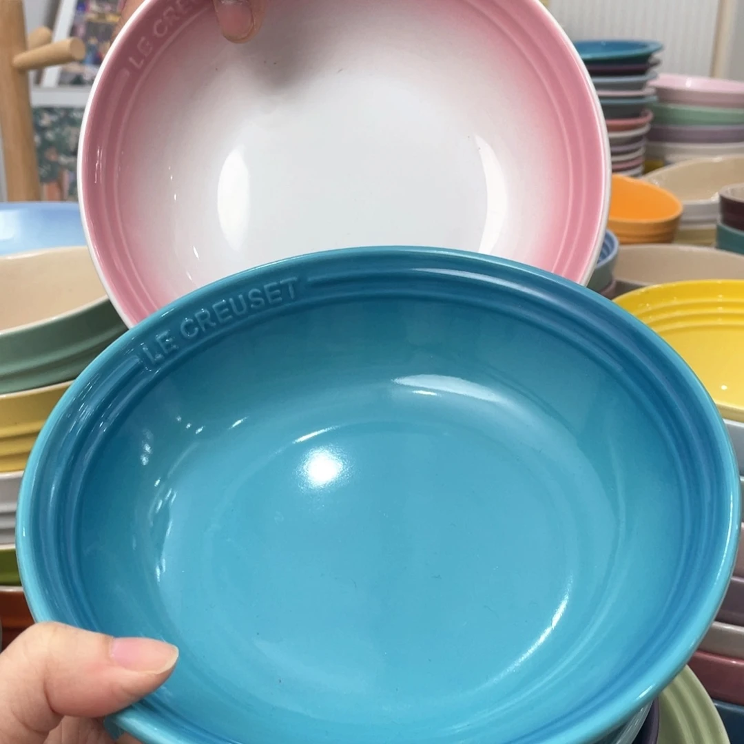 瓷片微瑕2个7英寸燕麦盘