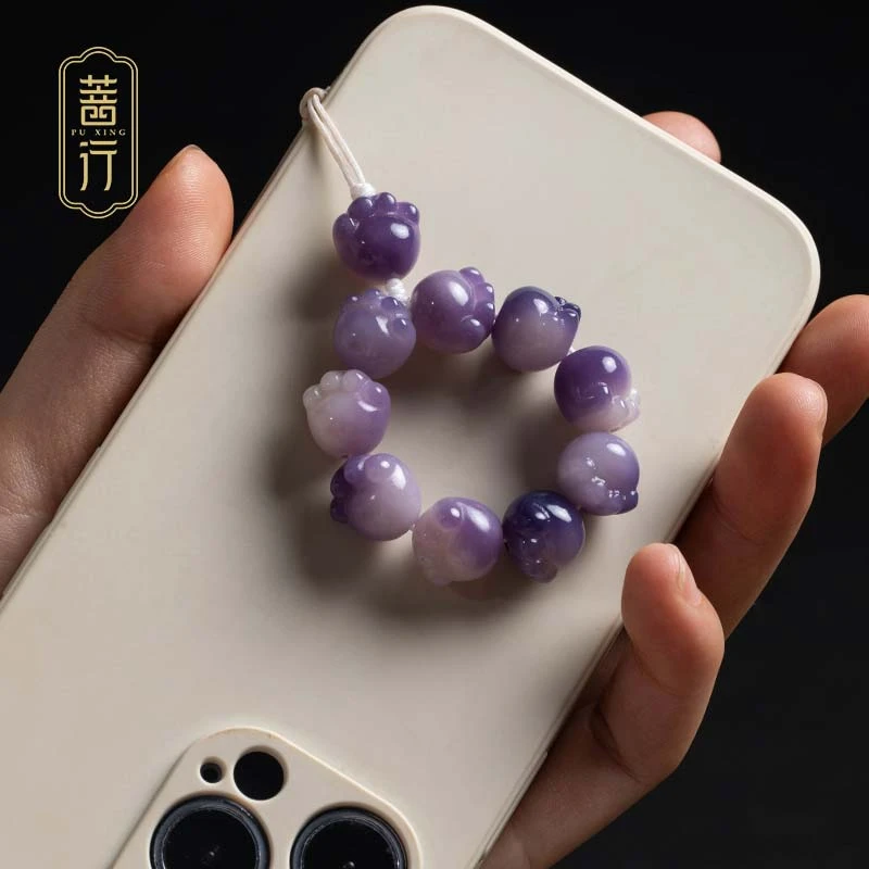 招财猫爪手机挂件手捻指环扣挂饰手机壳挂链短款吊坠钥匙链挂饰