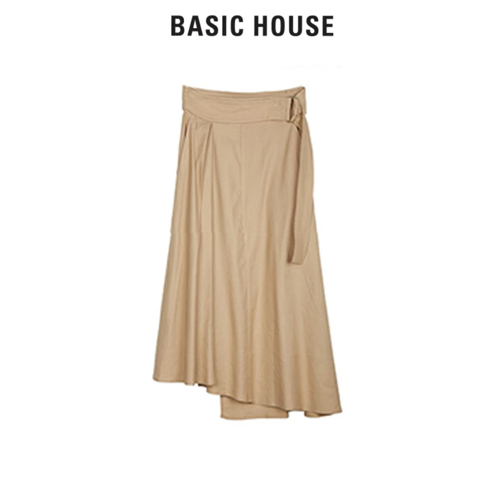 Basic House/百家好时尚简约长裙休闲半身裙 BJ2170-HTSK321GCA