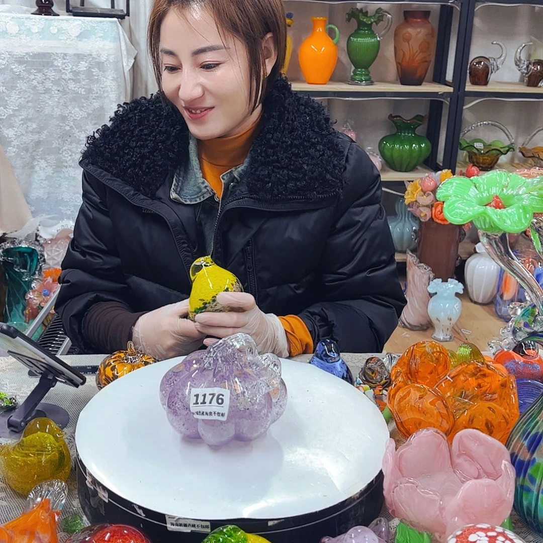 1176紫南瓜家悦琉璃工艺品