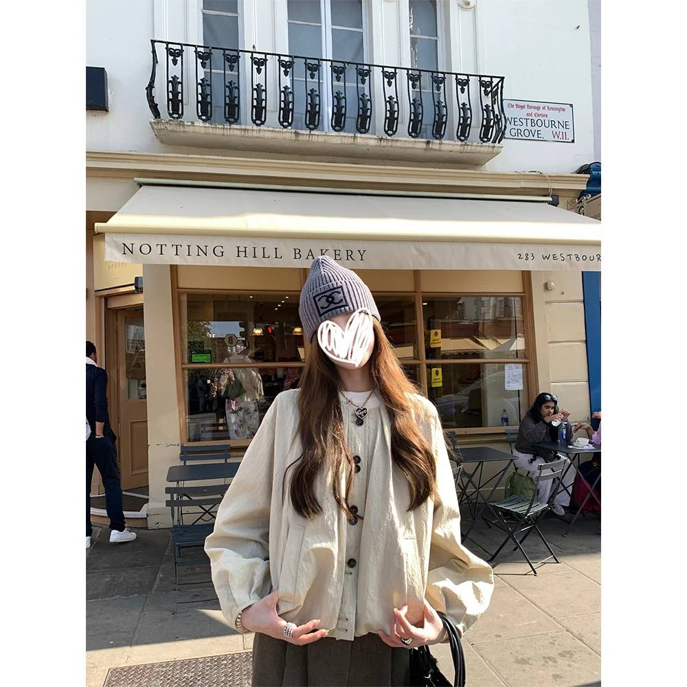 【香港明日】花苞外套上衣夹克圆领两色百搭秋季通勤时尚22371#