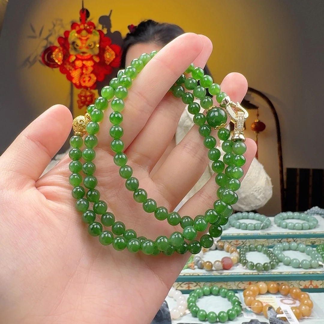 和田玉手串未镶嵌麓*莳