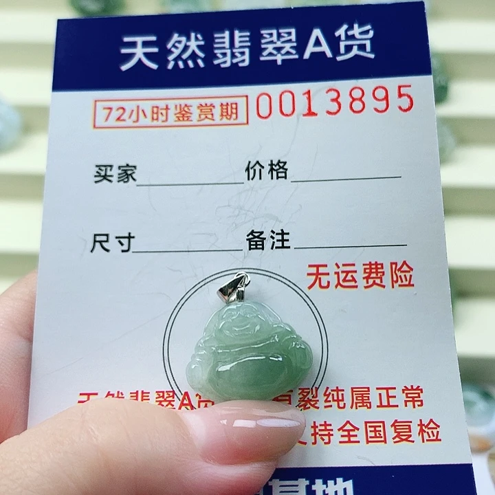 翡翠未镶嵌颈饰吊