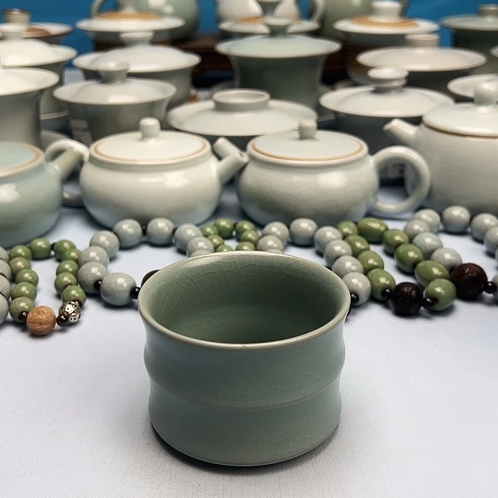 杯仿古釉竹节杯原矿原釉原产地