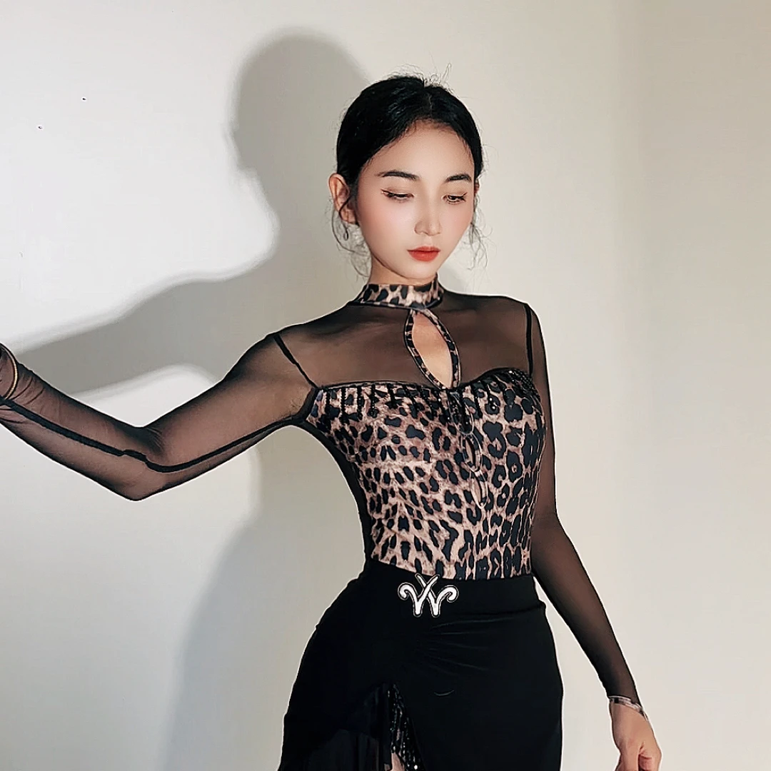 VVDance 豹纹珠串拉丁舞服【野性小豹】