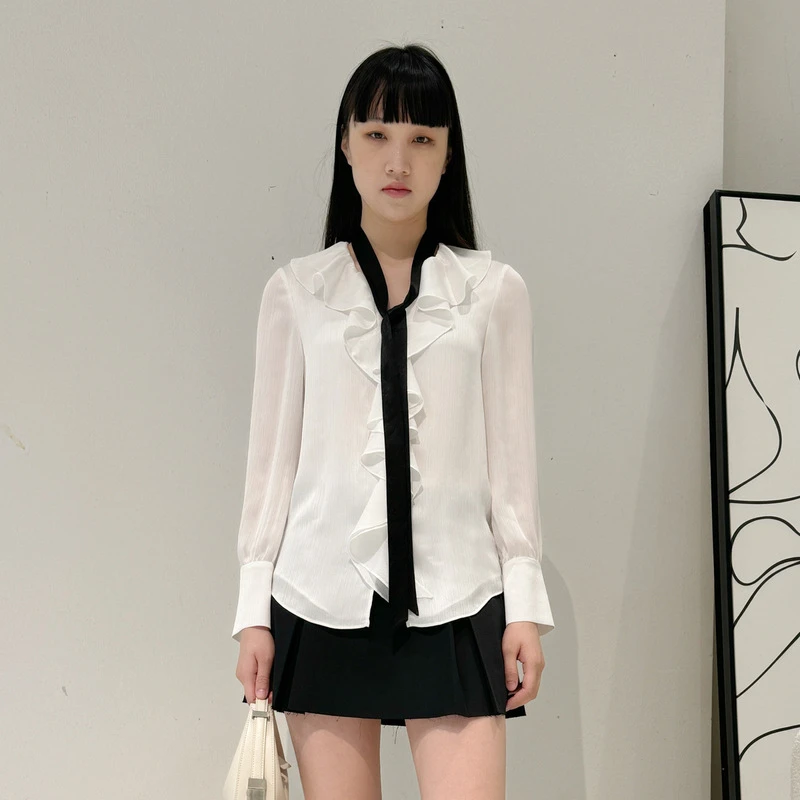 0014【CC王专属】HPLY荷比俪2024女装新品衬衫HDE11630128
