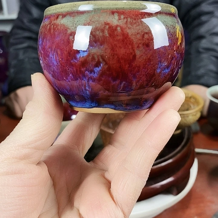 石***丘尚峰钧窑作品全手工艺杯