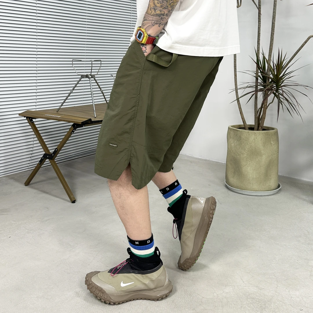 25SS山系轻薄速干机能风工装短裤日系宽松薄款百搭直筒五分裤