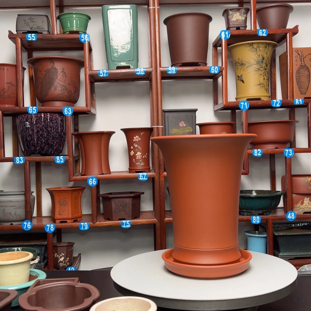 紫砂花盆讨***鬼圆盆花盆