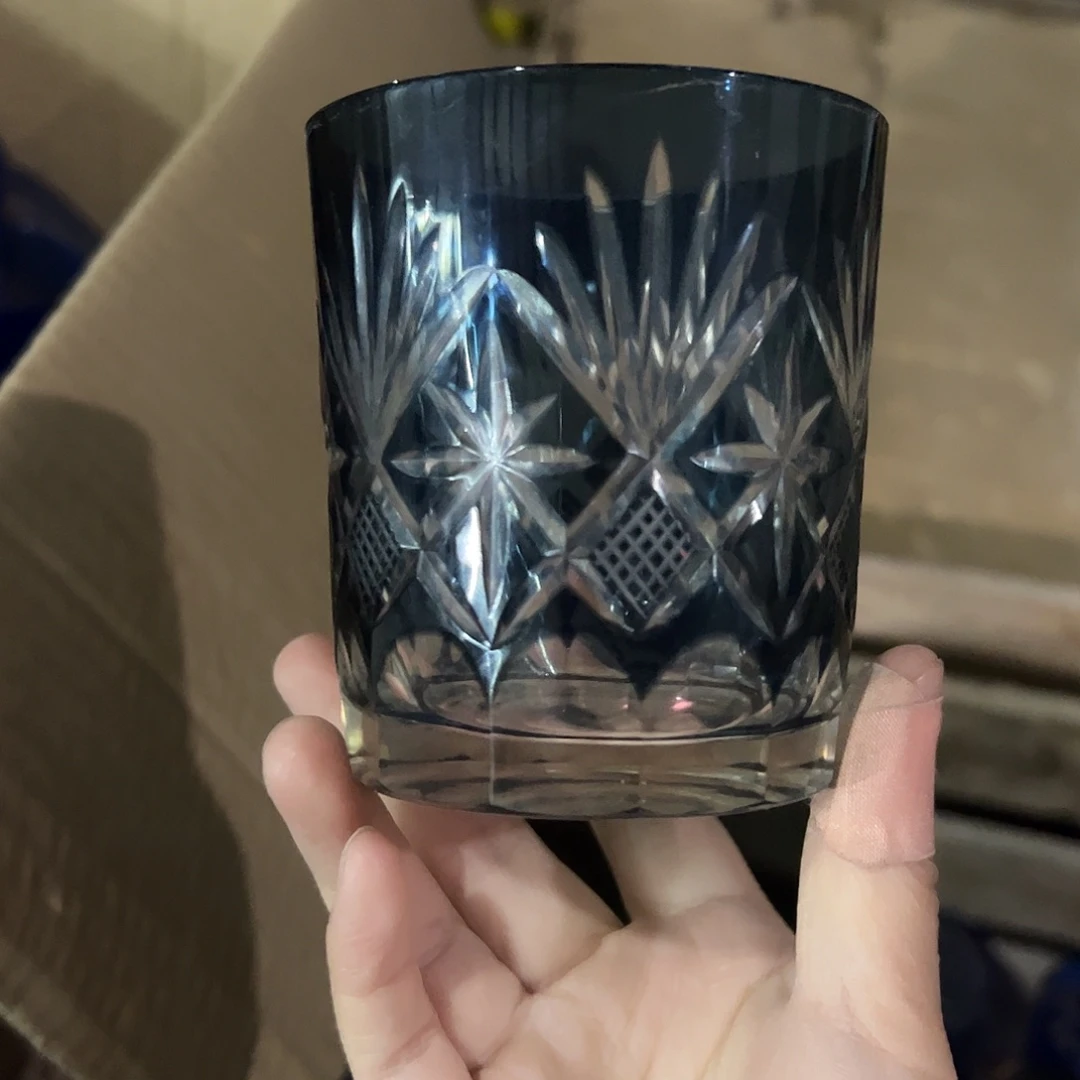水晶玻璃平底款微瑕一个