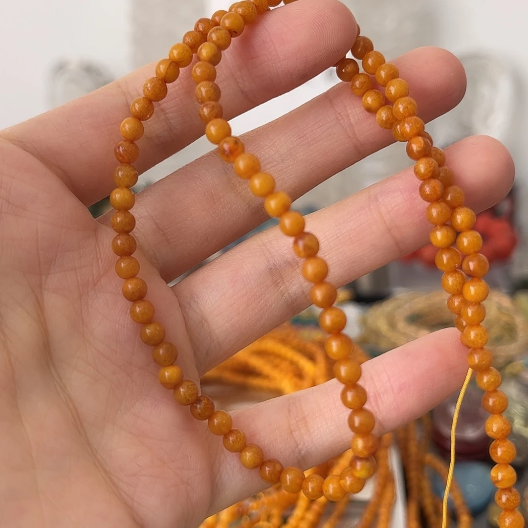 琥珀未镶嵌手链矿坑半成品