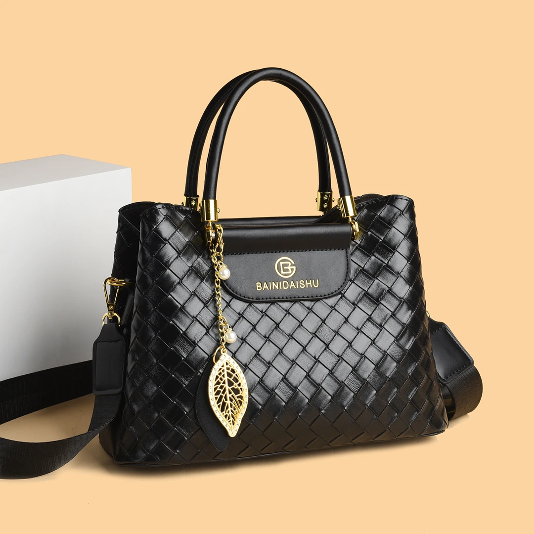 新款时尚轻奢百搭潮流女士单肩斜挎包 2096黑色