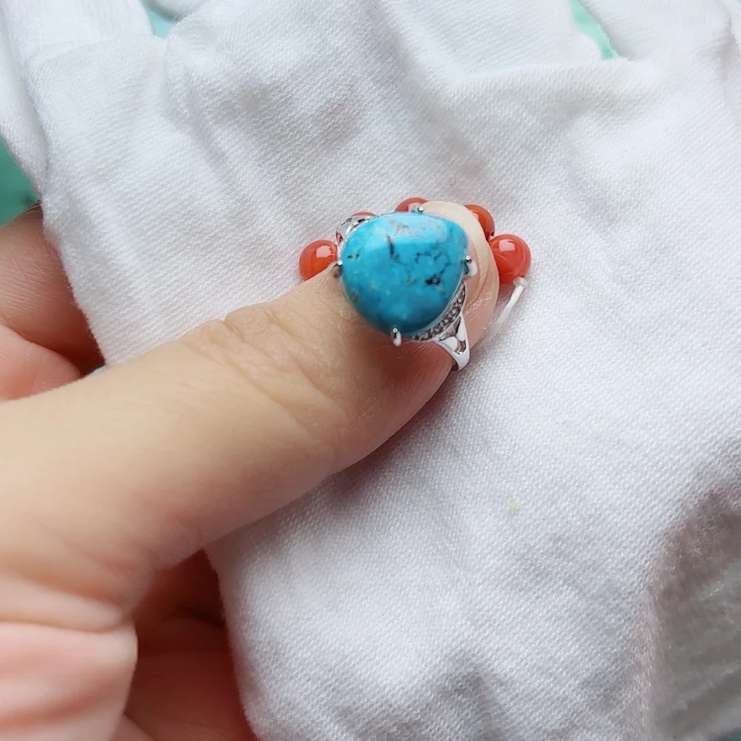 银S925镶嵌南红玛瑙珠宝奇石