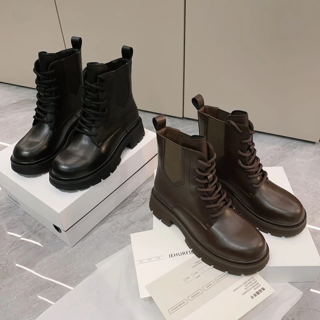 【青春姐专属】2024年秋季新款女士英伦风马丁靴AB23639