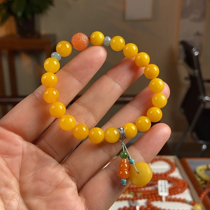 琥珀手链未镶嵌蜜蜡手串8