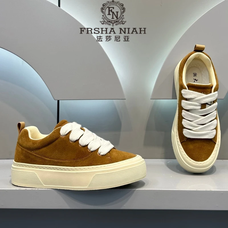 【潮牌板鞋】法莎尼亚翻毛男鞋2025新款秋冬低帮防滑耐磨百搭休闲鞋