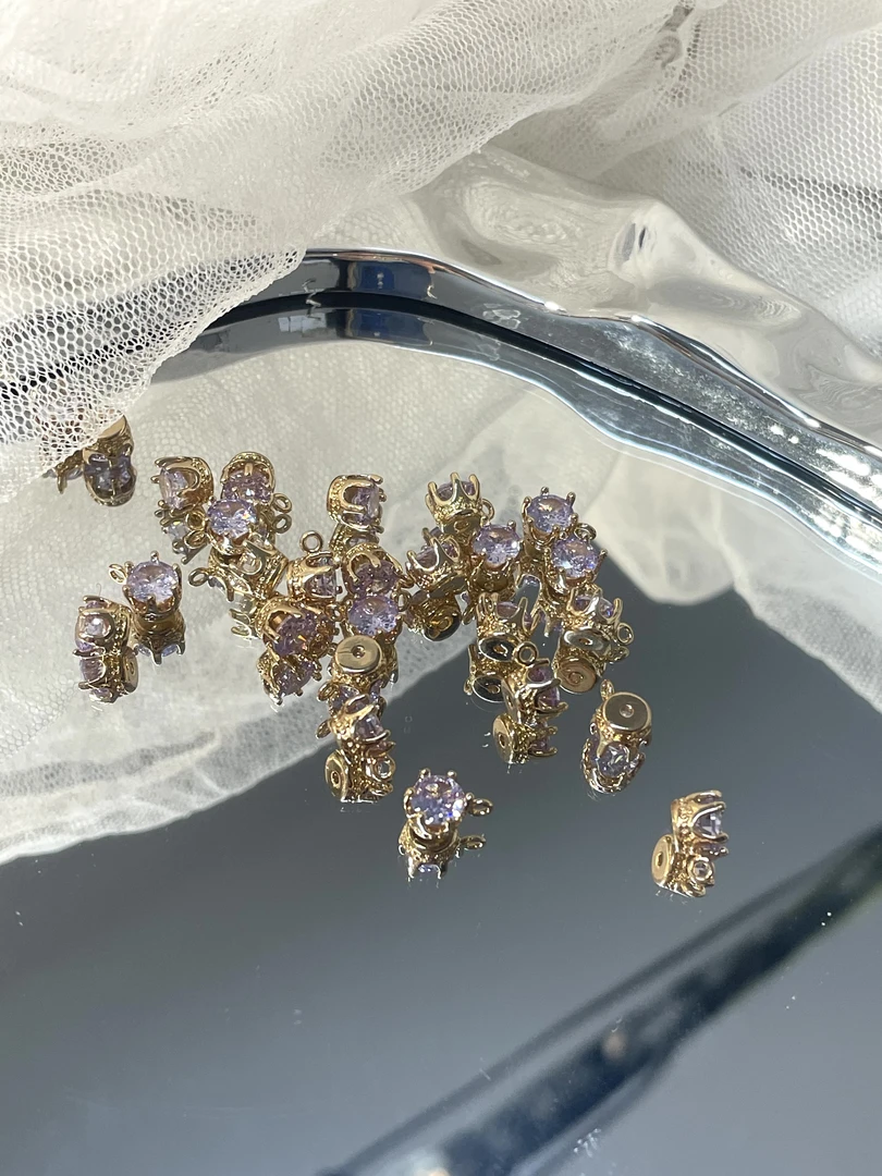 雨宝严选· DIY G16 高保色双吊金色吊坠DIY