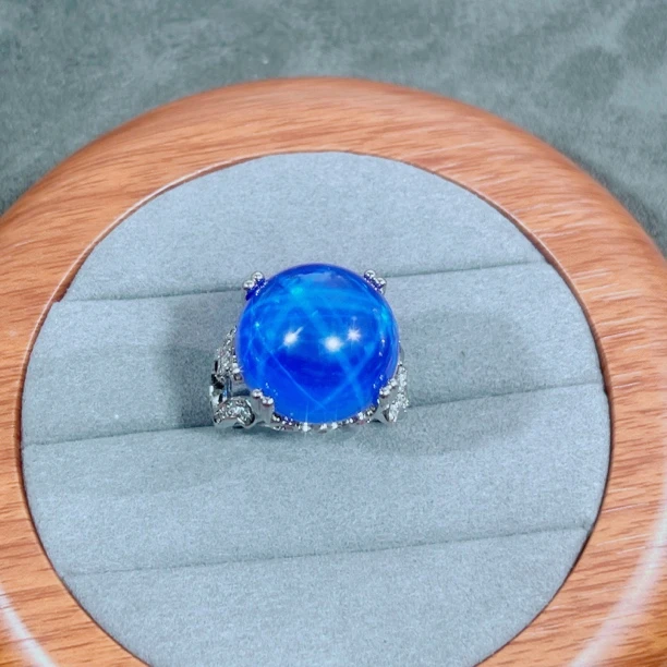 戒指 【米莱轻奢】晶莹剔透 炫彩丽人 蓝星光戒指188