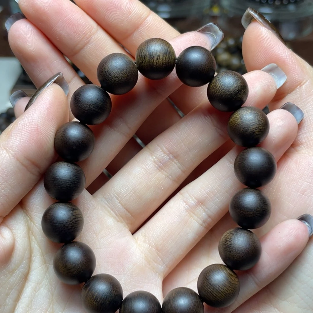 沉香手串越南芽庄白奇楠沉香1.2单圈老料