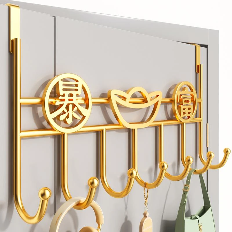 门后挂钩免打孔挂衣架挂架卧室浴室门上衣帽钩钥匙收纳神器置物架