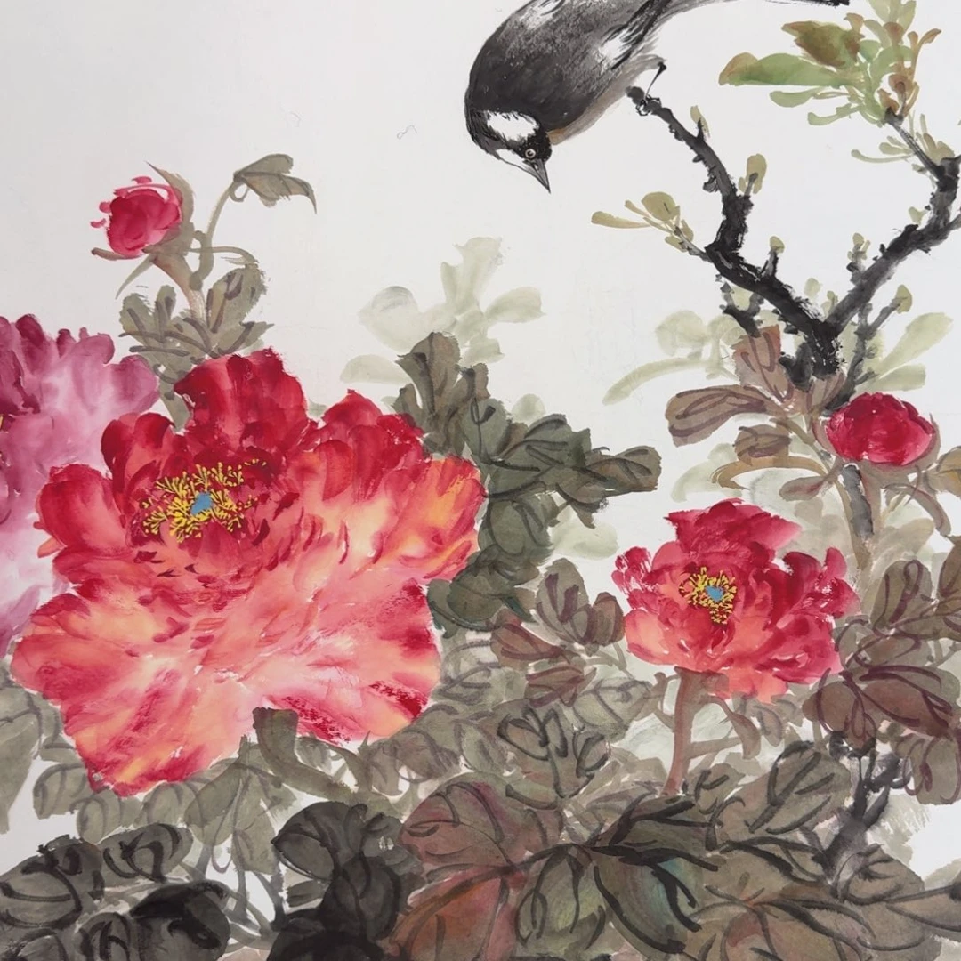 国画国画作品山水花鸟纯手绘