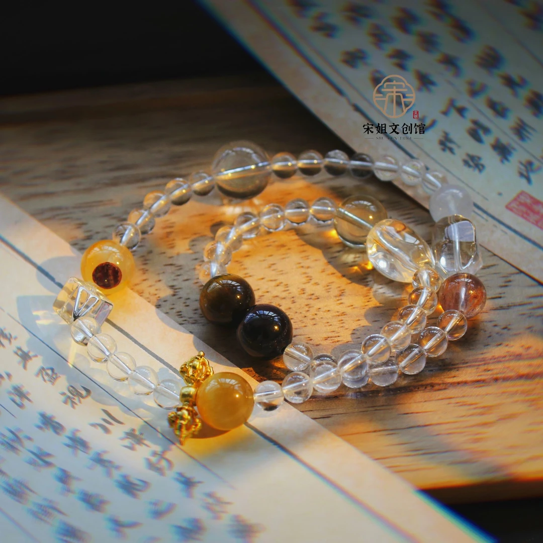 杵镇冰绡-水晶双圈手链（6-14mm）多样性发一