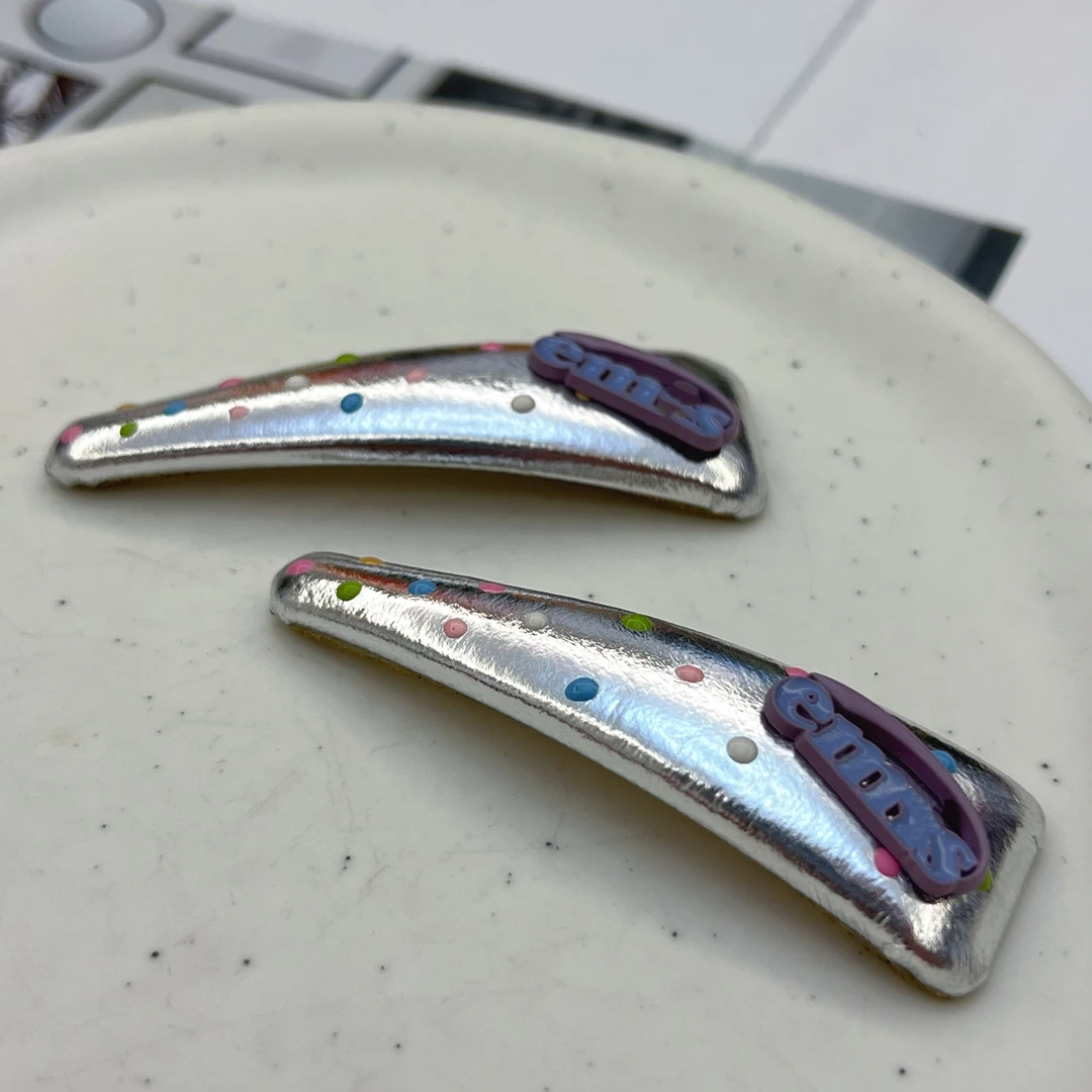 波点银色bb夹发夹J210