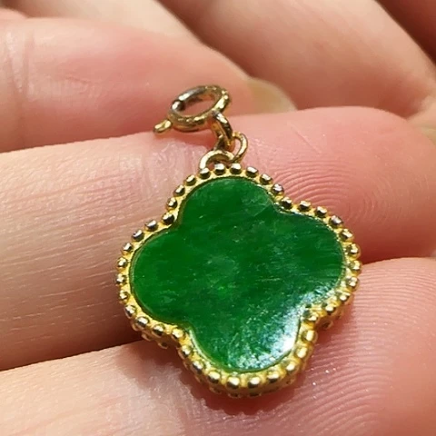 翡翠银S925镶嵌吊坠(不含链)