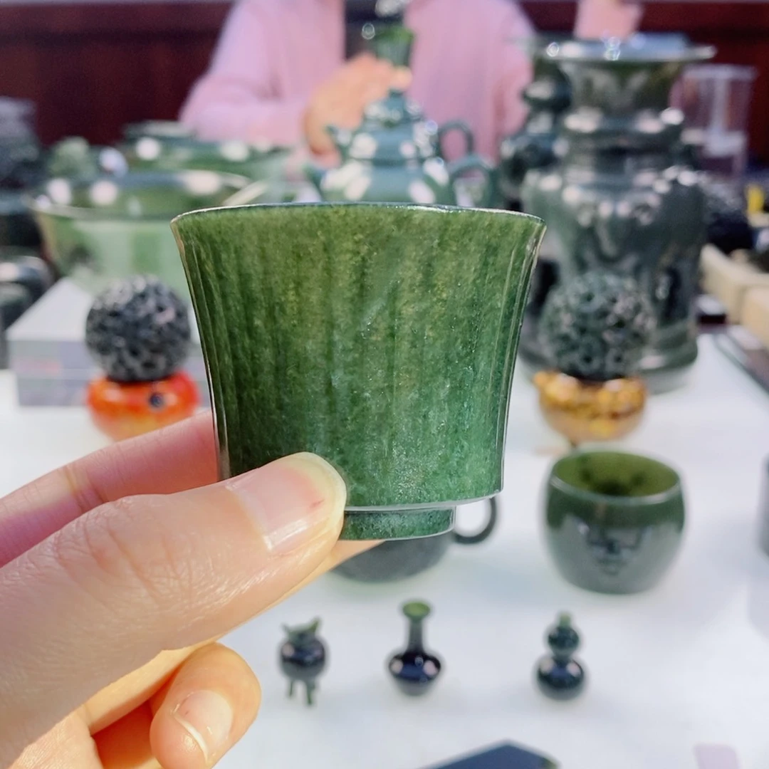 和田玉（青玉）挂件未镶嵌微瑕