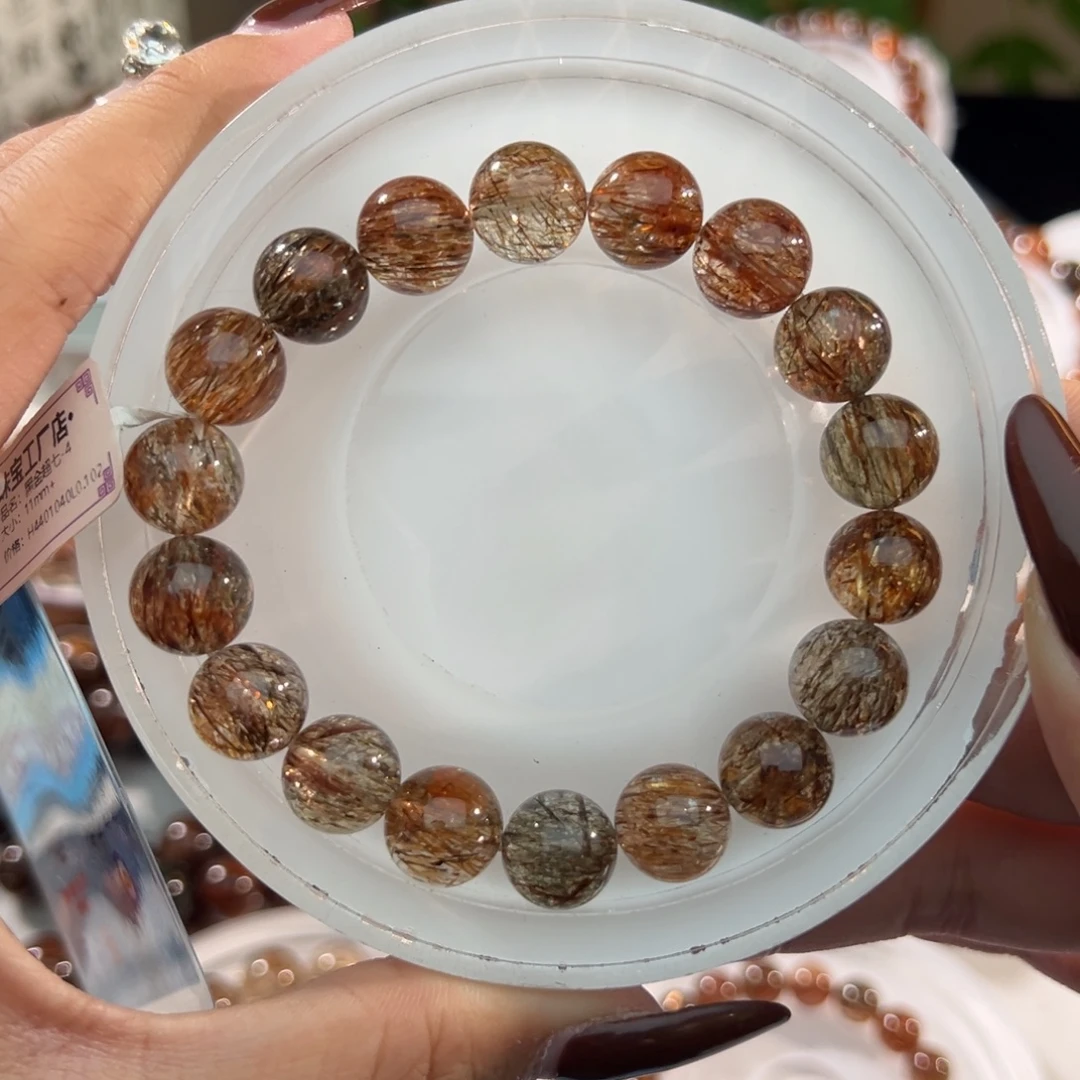 未镶嵌水晶手链黑金超七11