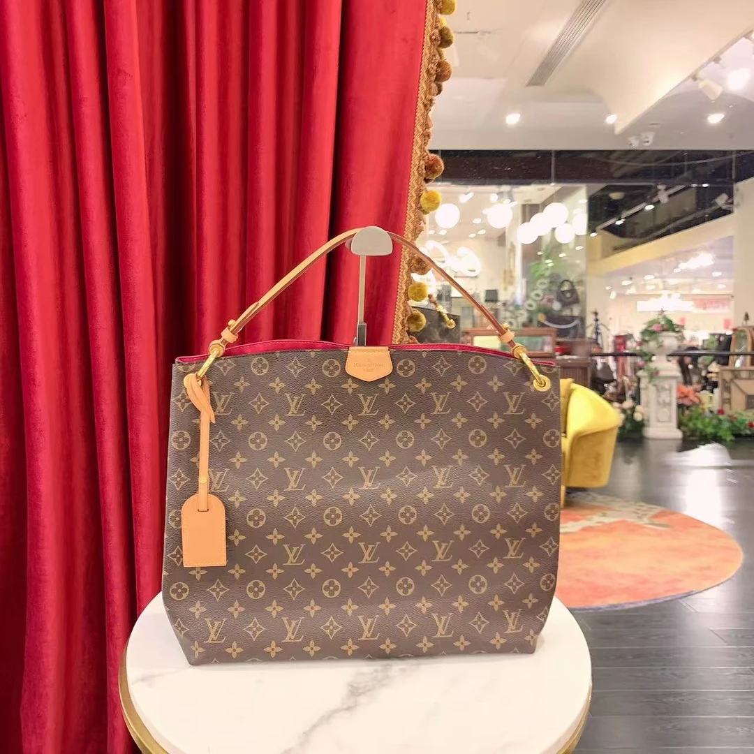 95新 LouisVuitton/路易威登 graceful中号老花单肩包/43325705