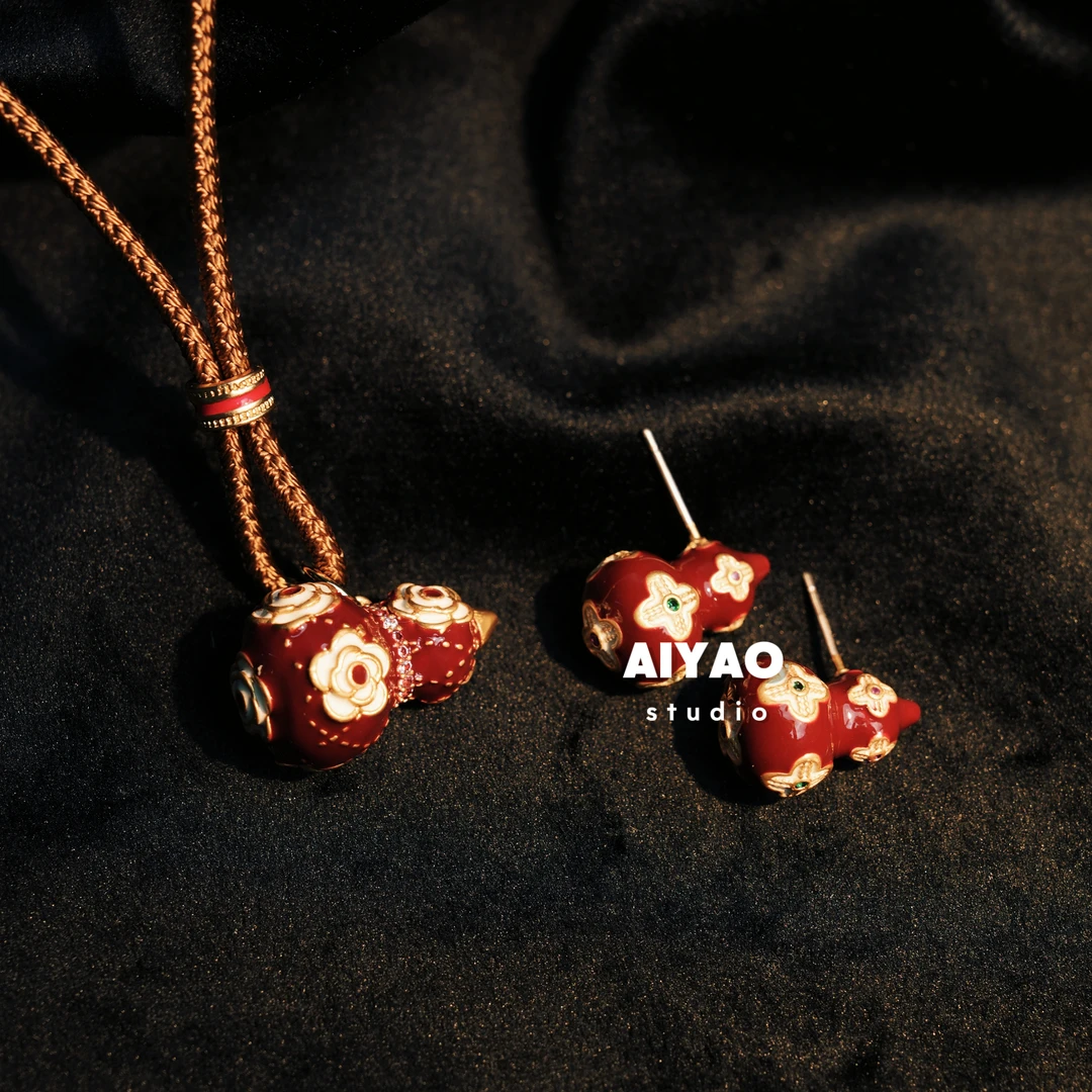 合金耳饰 【AIYAO】国风葫芦·A84