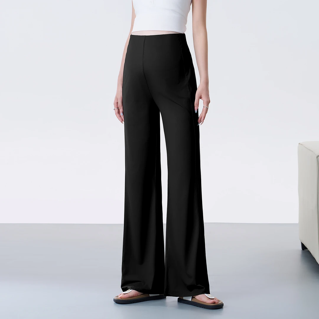 孕妇瑜伽喇叭裤夏季薄款2025新款无托腹孕期休闲运动长裤夏装外穿