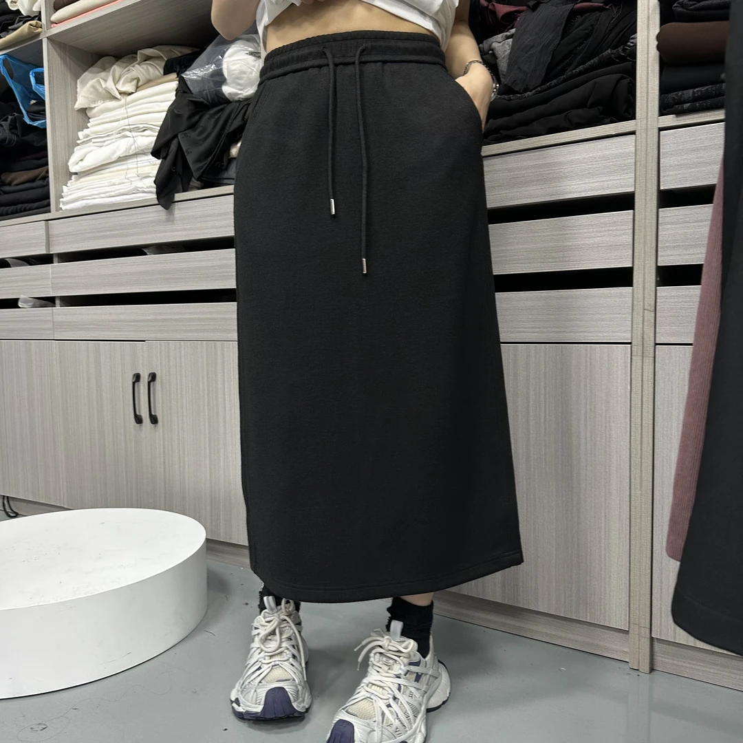 9395显瘦后面开叉半身直筒裙休闲百搭时尚裙子