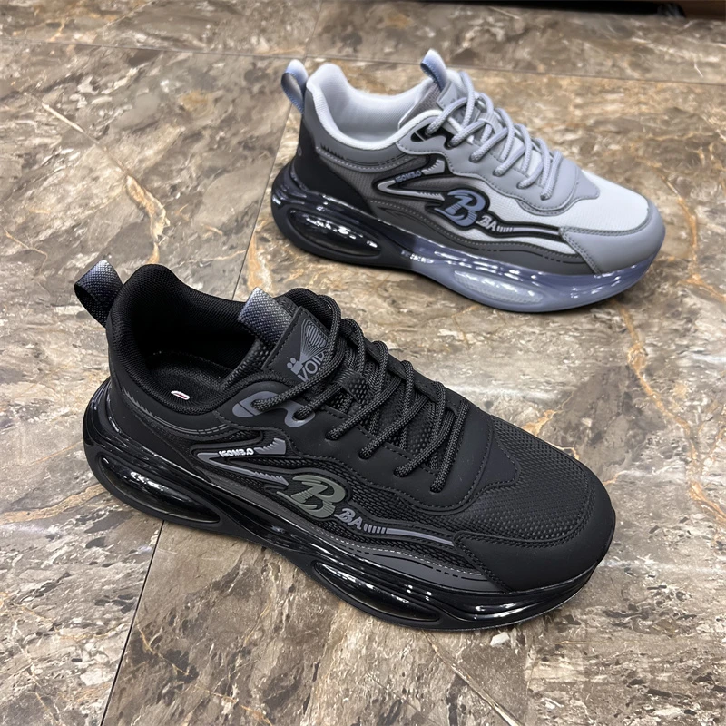 秋季新款时尚百搭轻便气囊软底舒适潮流男士休闲潮男鞋