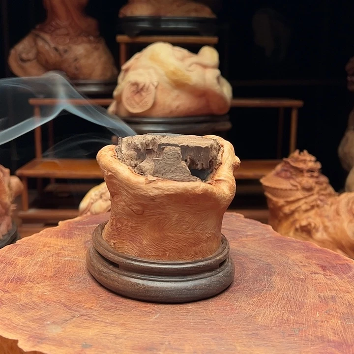 荔枝木荔枝木香炉摆件158