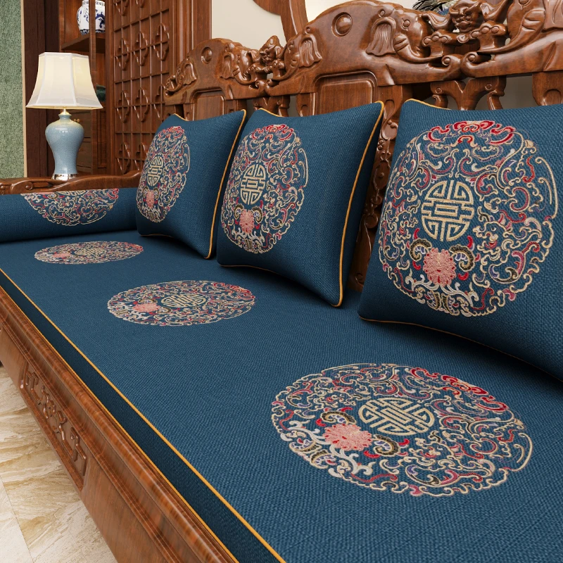 新中式红木沙发坐垫支持定制适合实木家具罗汉床椅子垫