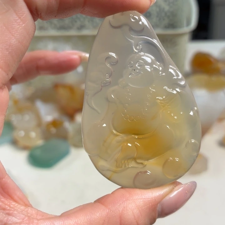 玛瑙/玉髓未镶嵌吊坠(不含链)