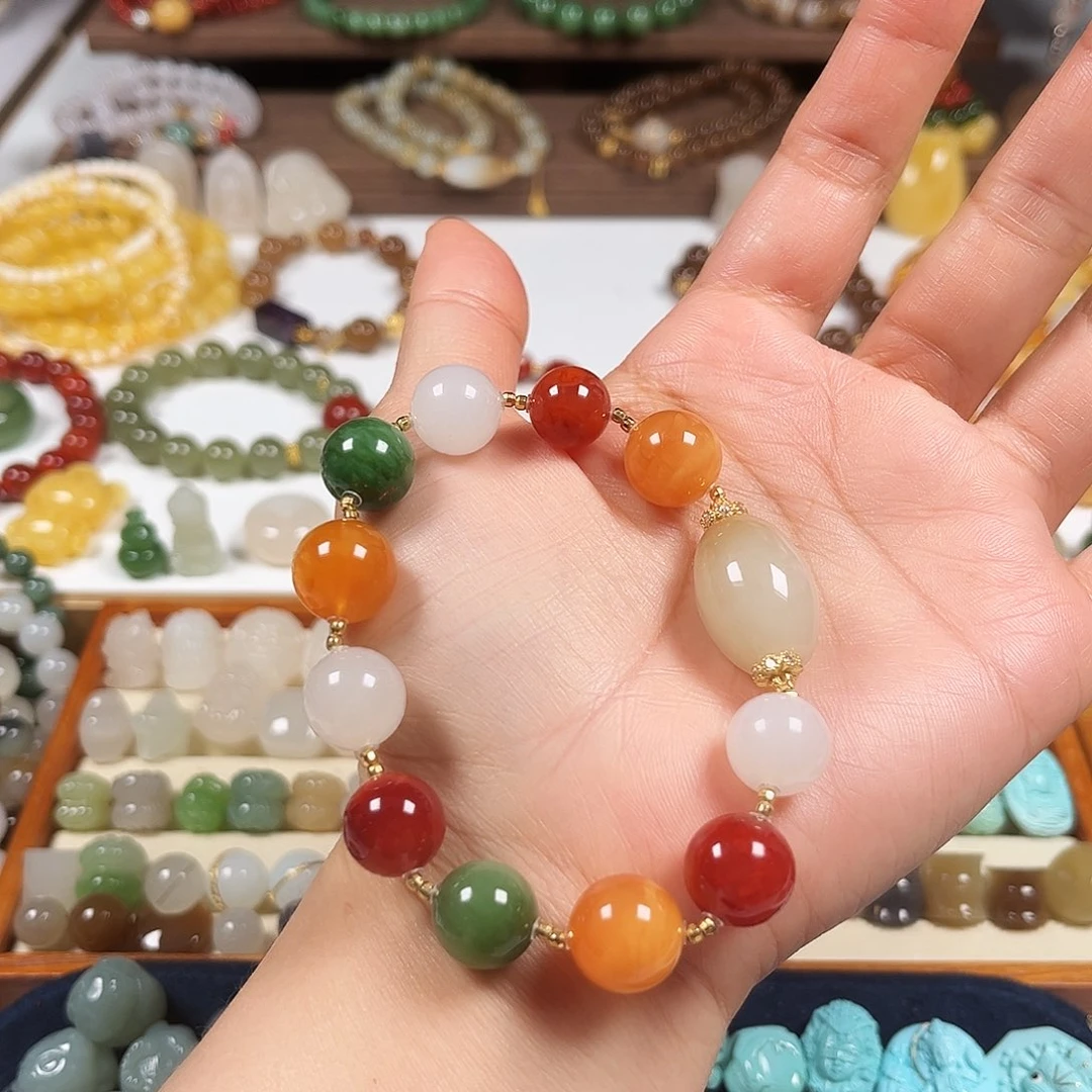 和田玉未镶嵌手链