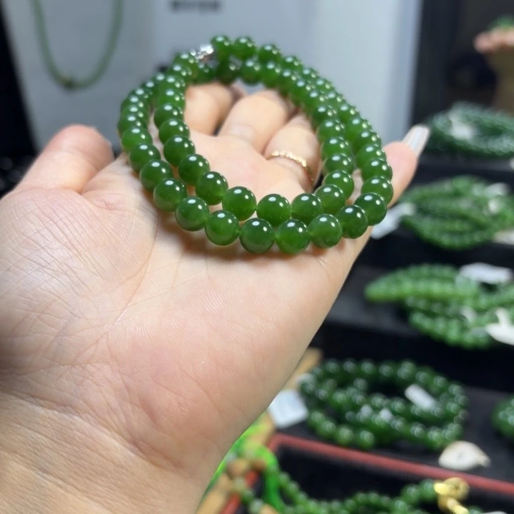 和田玉（碧玉）未镶嵌手链8