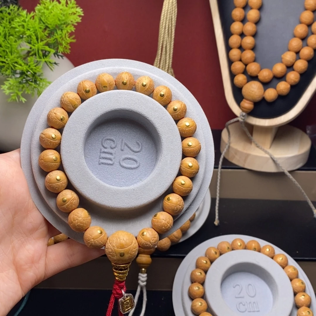 茉***茶凤眼菩提手串11铜
