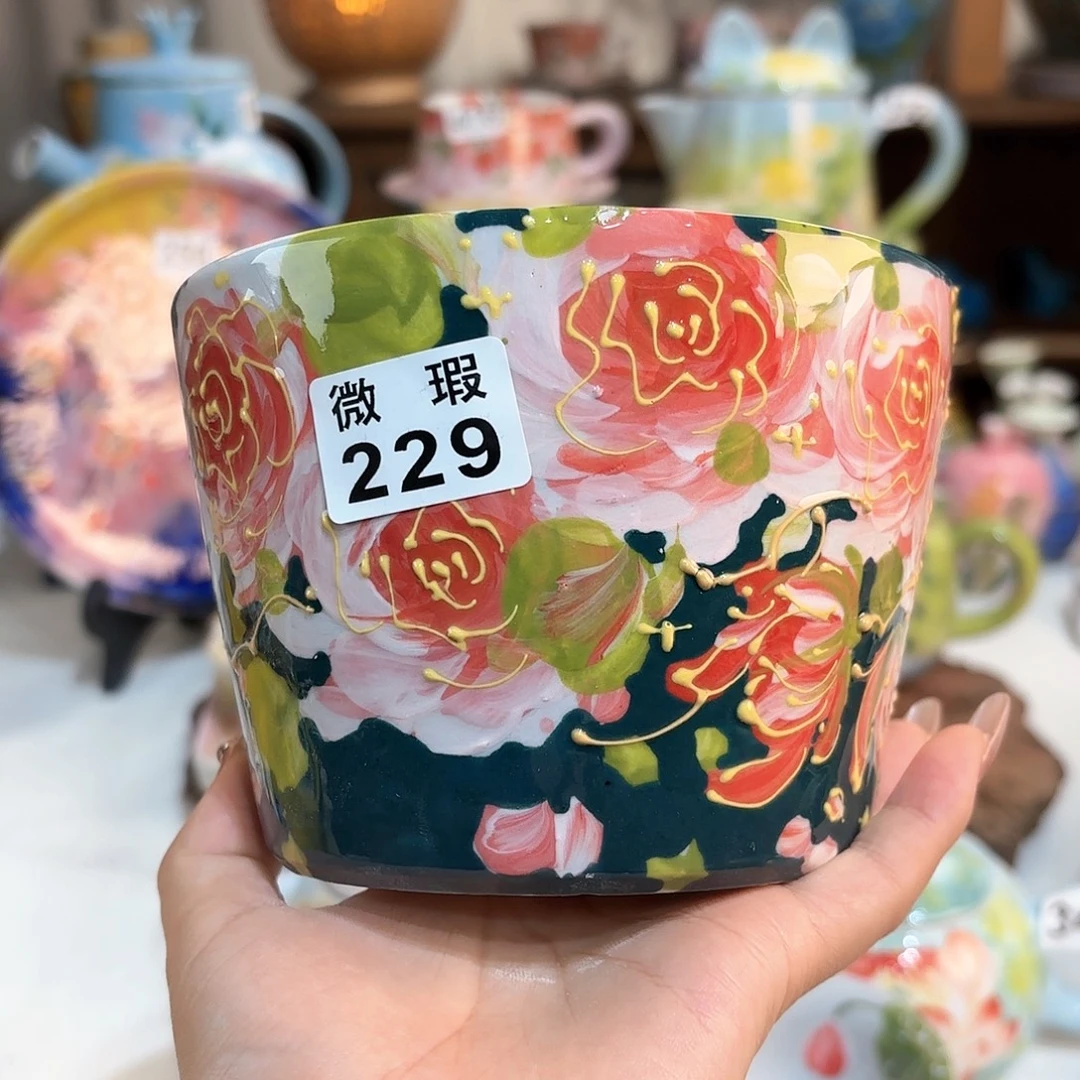 景德镇手绘高温釉下彩陶瓷茶具