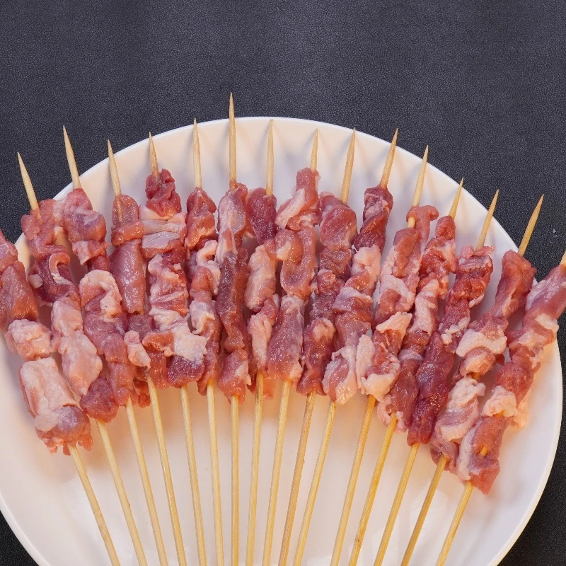 100串羊肉串 原切羊排肉不调理原味羊腩肉手工羊肉串