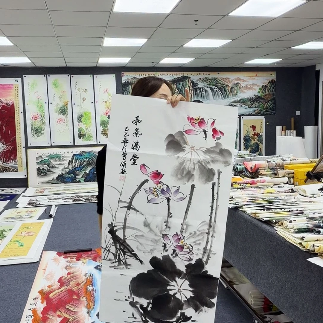 国画作品小姐姐放漏中