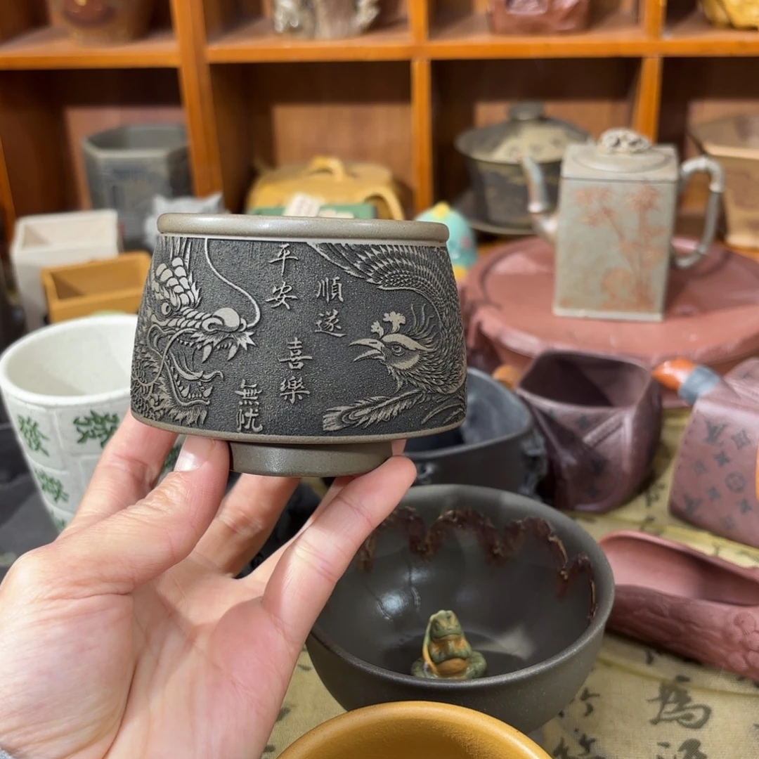 紫砂茶杯宜兴紫砂原矿茶器