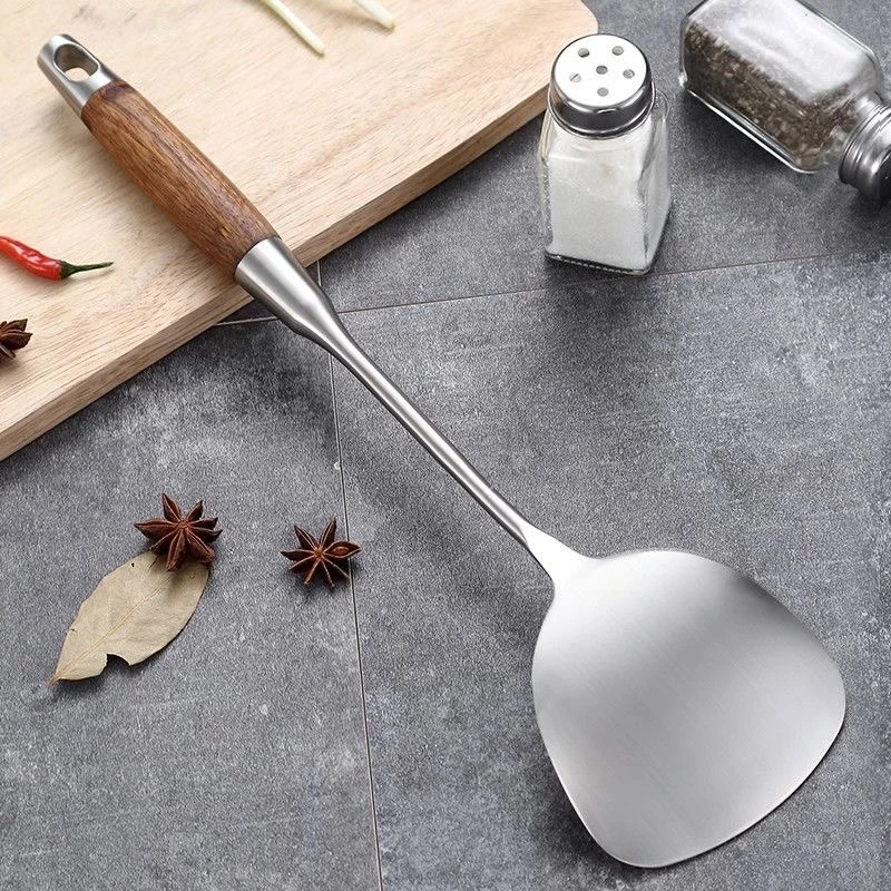 316不锈钢花梨木家用炒勺炒铲炒菜菜铲防烫铲子NG